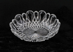 small clear glass dish